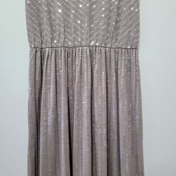 Garnet Hill Festive Allover Sequin Sleeveless‎ Maxi Dress Size S Wedding Formal - Picture 6 of 11